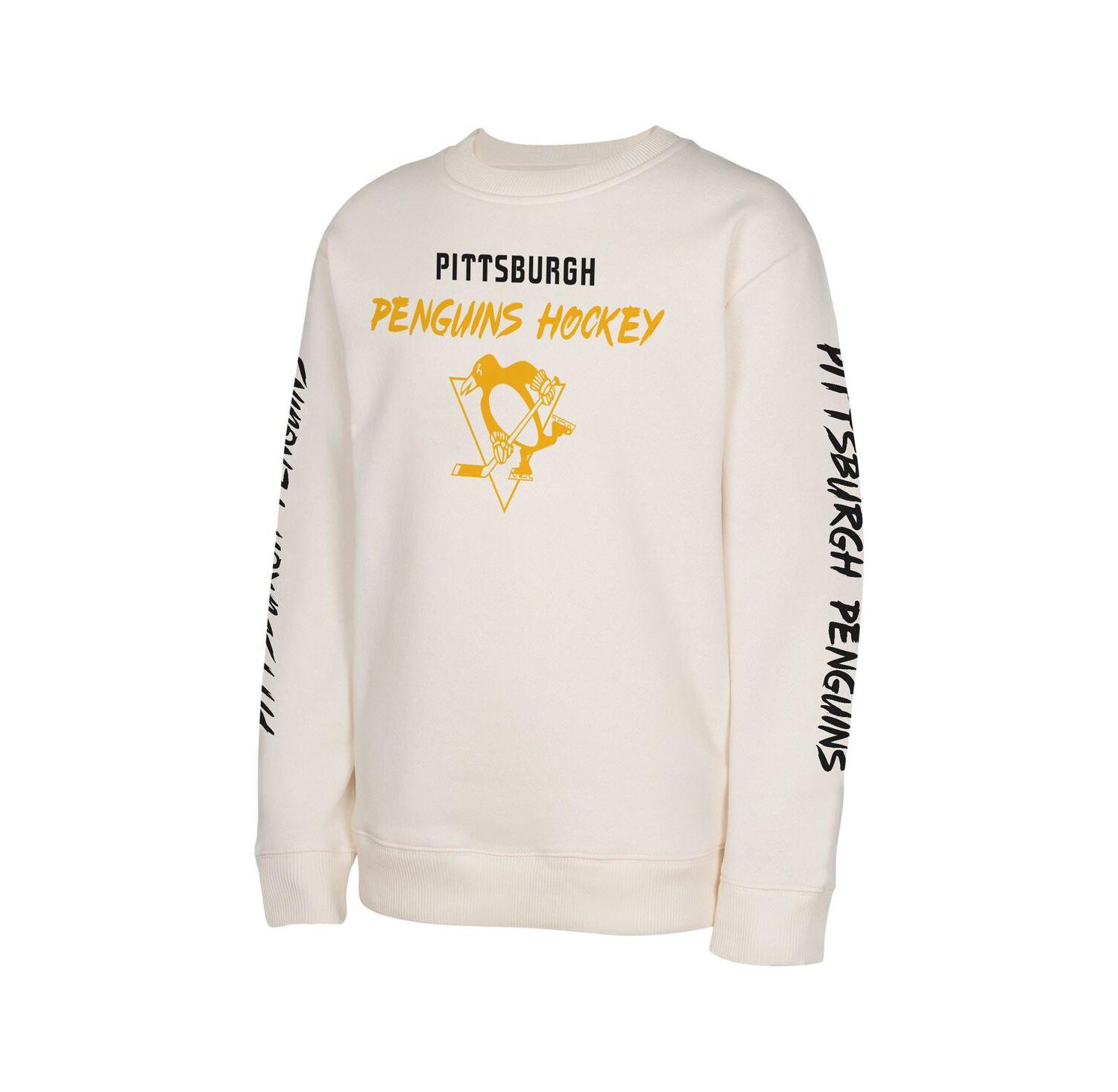 Big Boys and Girls Cream Pittsburgh Penguins Star Power Pullover Sweatshirt