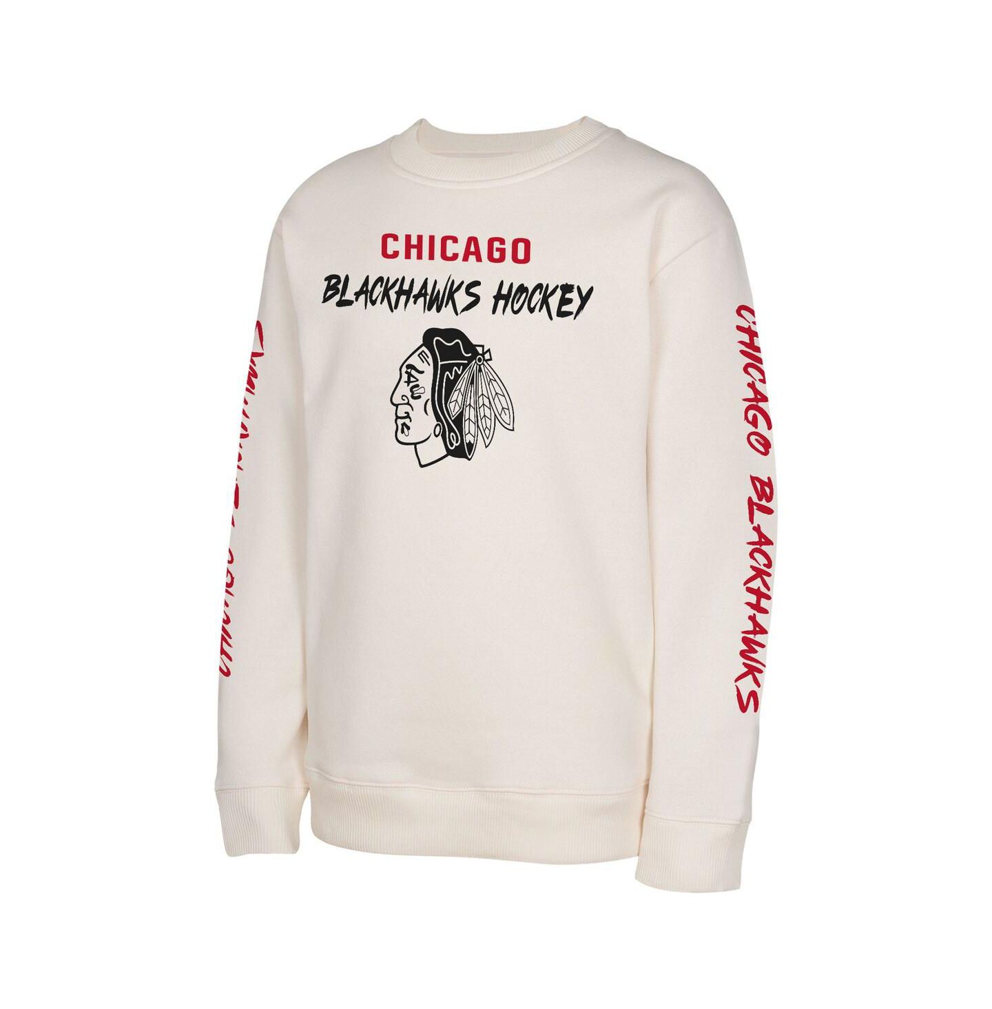 Детская толстовка Outerstuff Cream Chicago Blackhawks Star Power Pullover — фото 2