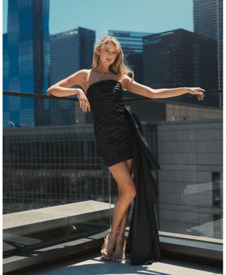 Strapless Ruched Mini Dress