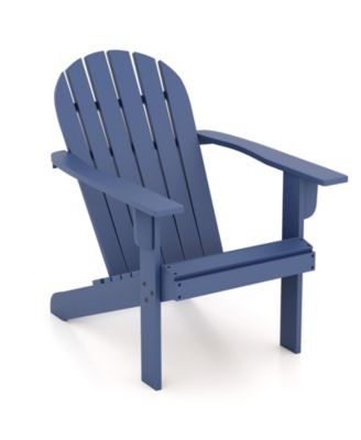 2PCS Patio Adirondack Chair w/ Inclined Seat High Backrest and Wide Armrests