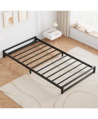 6 Inch Size Metal Platform Bed Frame with Steel Slat Support, Mattress Foundation and No Box Spring Needed, Easy Assembly