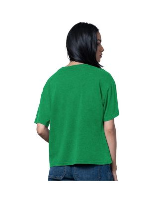 Women's Heather Kelly Green Dallas Stars Oversized Hall of Fame T-Shirt