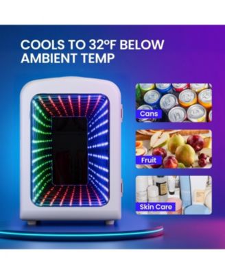 4L Portable Mini Fridge with Vibrant LED Gaming Lights