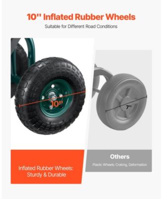 Rolling Garden Scooter with Swivel Seat & Multi-compartment Tool Storage