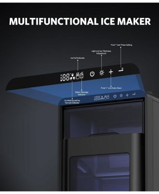 Countertop Crescent Ice Maker, 26 lbs. Capacity with Detachable Tank