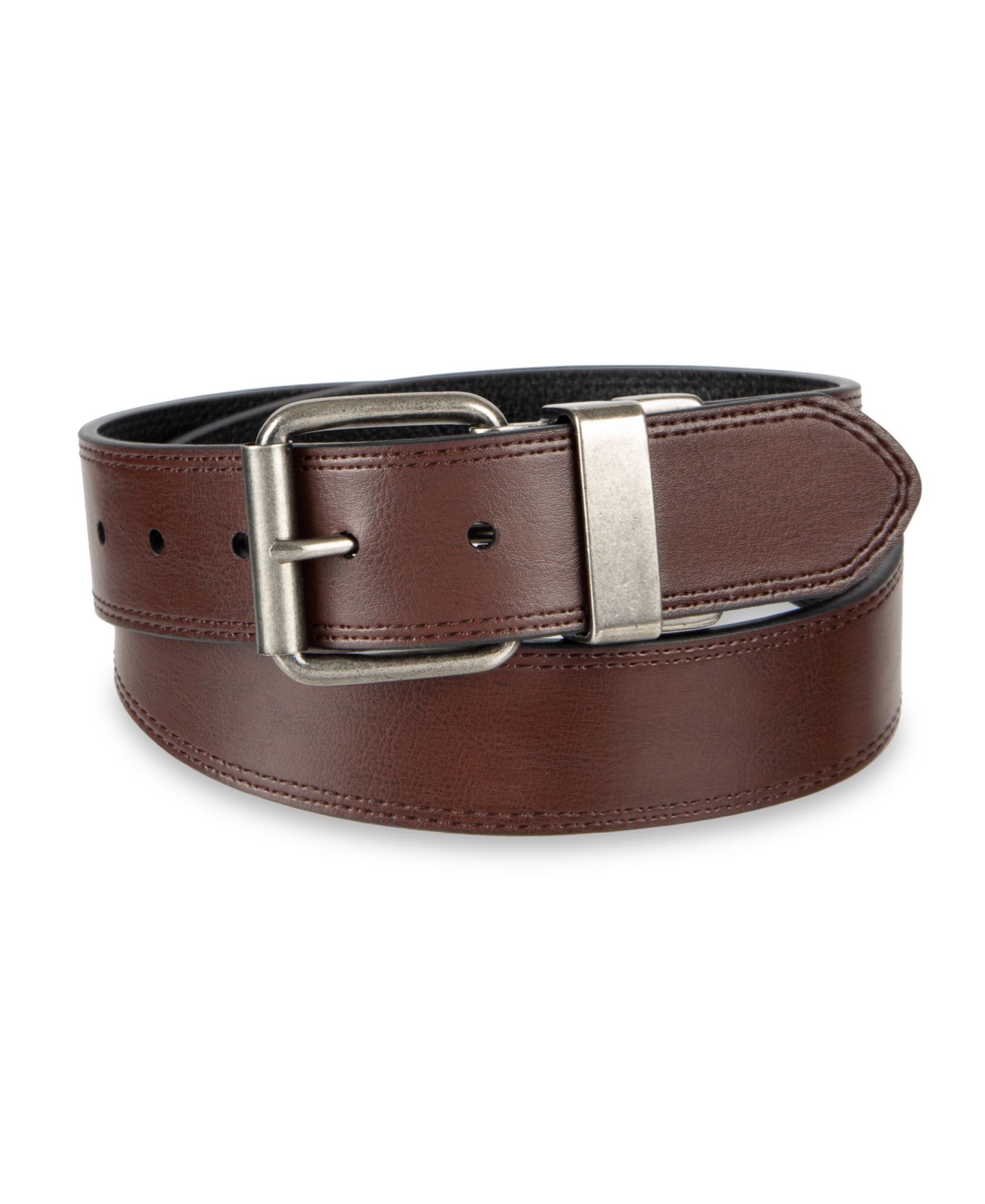Мужской ремень Levi's Reversible Buckle Belt, цвет: Чёрный / Коричневый, вариант 1 — фото 6