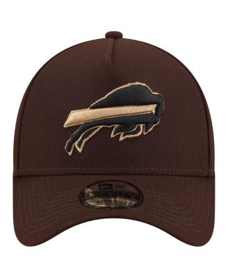 Men's Dark Brown Buffalo Bills Burnt Wood A-Frame 9FORTY Adjustable Hat