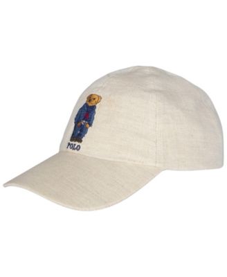 Men's Classic Linen Bear Baseball Cap