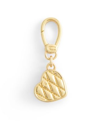 Gold Collectible Signature Quilted Heart Jewelry Charm