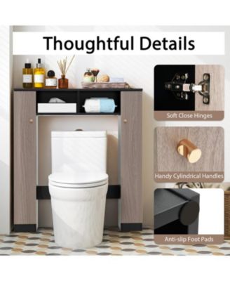Over the Toilet Storage Cabinet with Adjustable Shelves