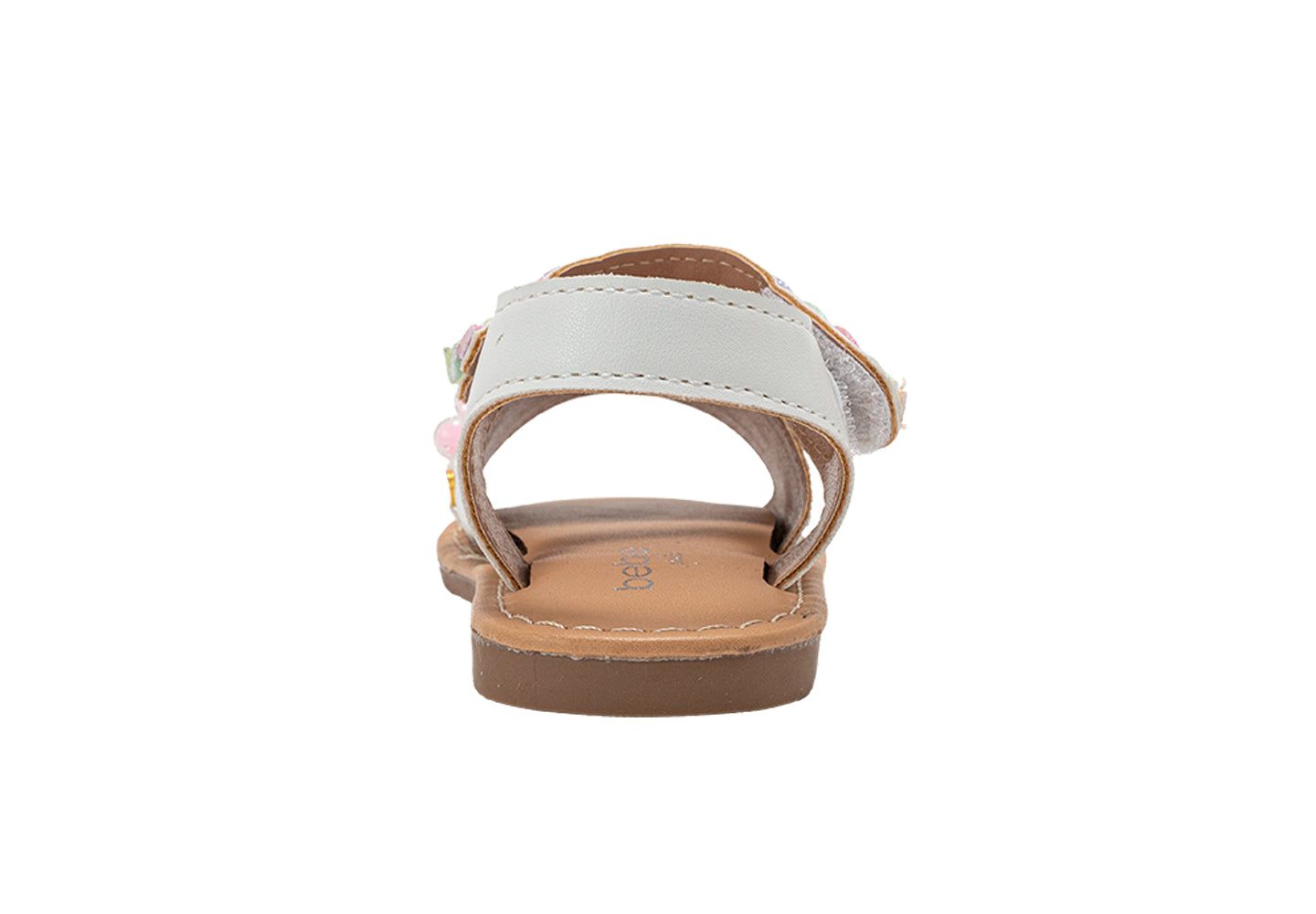 Сандалии Bebe Fashion Sandals - Dressy Shoes with Glitter Braid and Bracelet Accent для девочек-малышей, цвет: Белый — фото 2