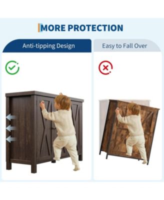 Shoe Cabinet with Doors Farmhouse 35 in Shoe Storage Cabinet 4-Tier Entryway Shoe Storage Large Shoe Organizer Cabinet