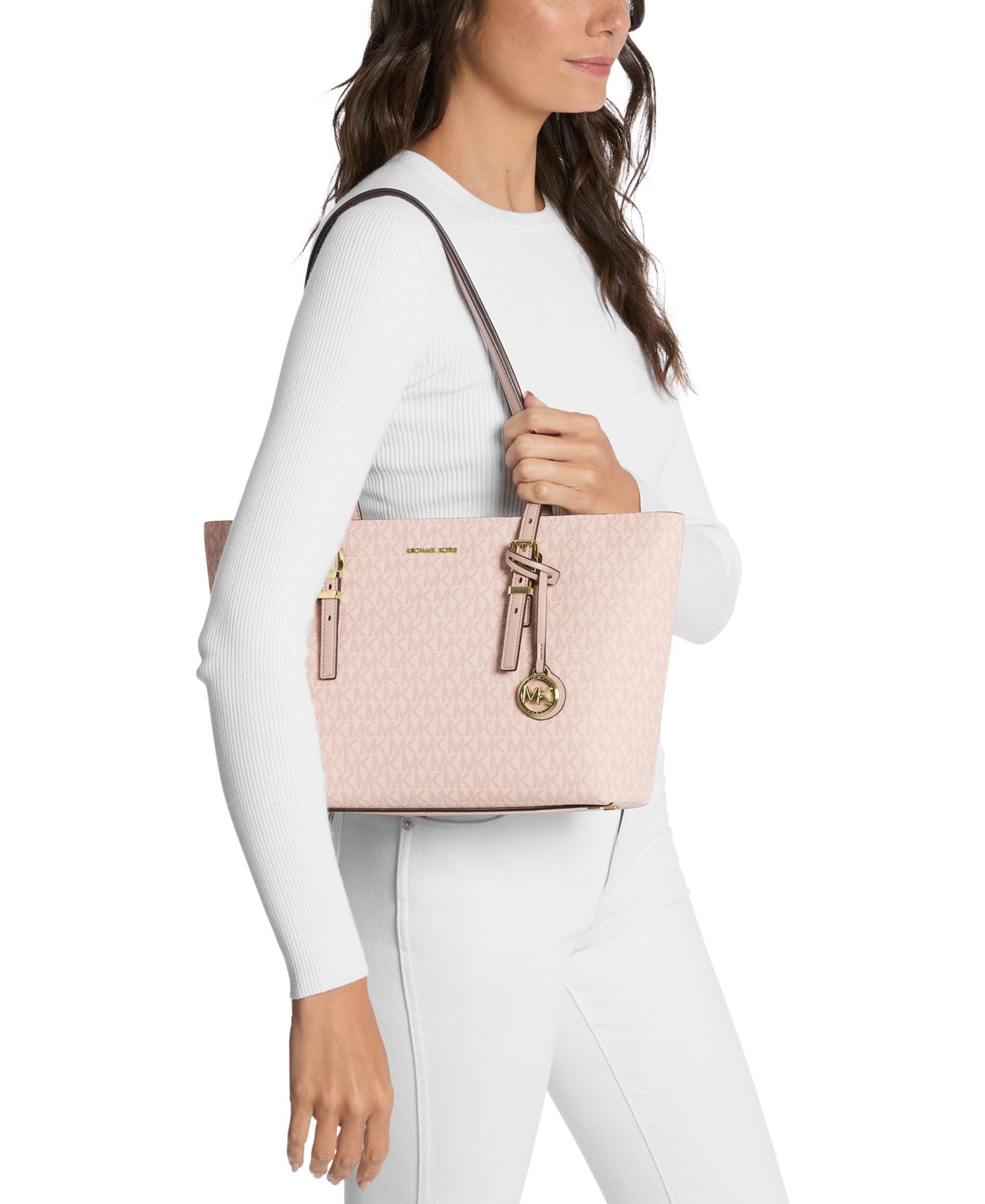 Женская сумка Michael Kors Quinn Medium East West, цвет: Ballet — фото 2