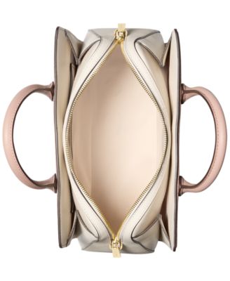 Michael Kors Laila Medium Color-Block Leather Satchel Handbag