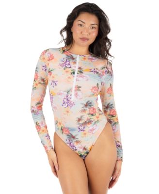 Women's Scenic Sunset Zip-Front Moderate One-Piece Surf Suit