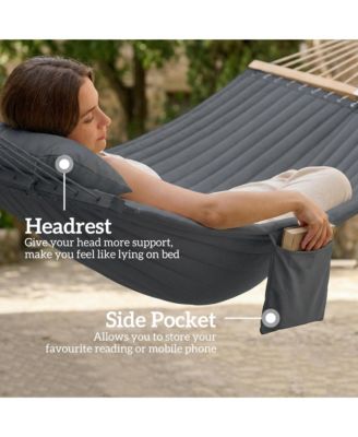 Outdoor Hammock, 2-Person, 440 lbs Capacity,