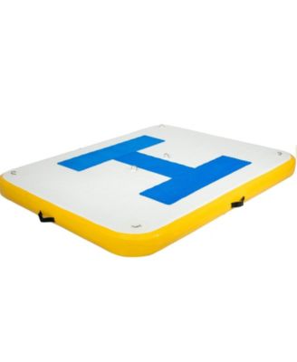 Inflatable Dock Platform, 8 x 5 ft Inflatable Floating Dock with Electric Air Pump