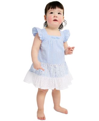 Baby Girls' Eyelet Dress & Bloomers, 2-Piece Set