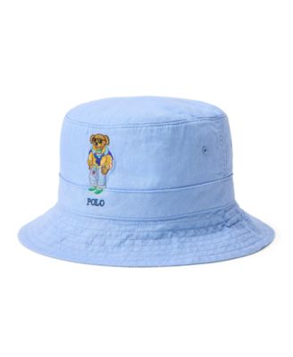 Men's Logo and Bear Embroidered Bucket Hat