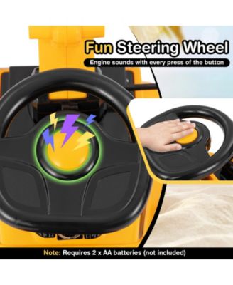 Toddler Ride-On Excavator with Adjustable Digging Shovel