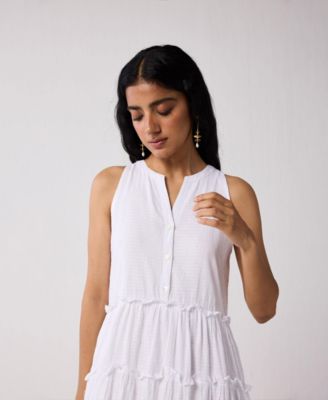 Women's Embroidered Sleeveless Maxi Dress