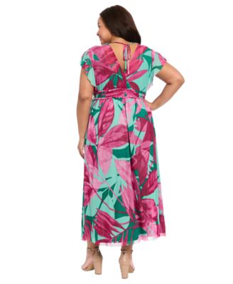 women's london times floral print sleeveless v-neck flowy maxi dress Off Shoulder Long Formal Dress by LaDivine OC008 main image 0