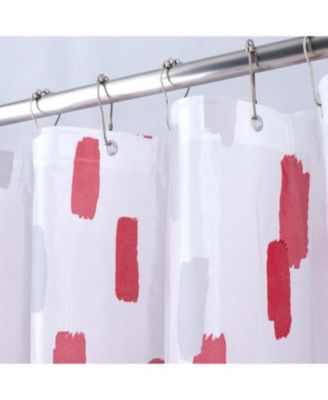 90 GSM Printed Peva Glit Brush Stroke 13 Piece Shower Curtain Set 70" x 72"