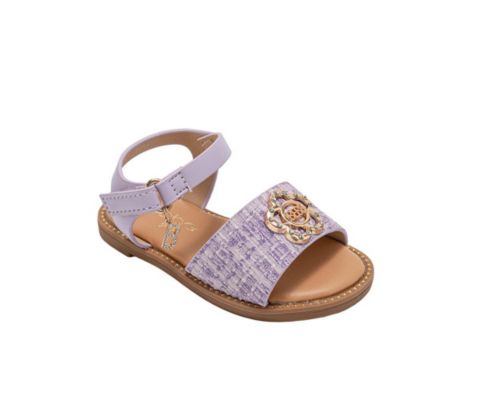 Сандалии Bebe Fashion Sandal with Flower Medallion and Hanging b Charm - Comfy Dressy Shoes для девочек, цвет: Лавандовый