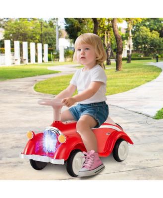 Toddler Ride On Toy Classic Sliding Car with Horn & LED Headlight