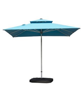 9 Feet Aluminum Cantilever Tilt Patio Umbrella with Center Pole Base Not Included
