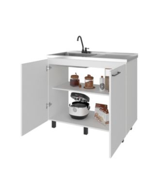 Utility Sink Cabinet with 2 Doors and 3 Shelves