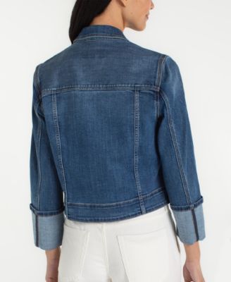 Petite Bracelet-Length High-Cuff Trucker Jacket