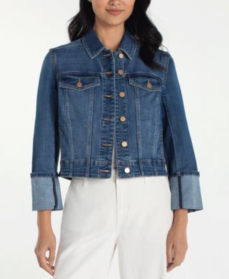 Petite Bracelet-Length High-Cuff Trucker Jacket