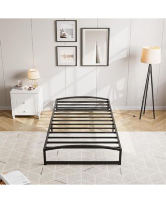 Metal Bed Frame,Platform Frame with Arch Design,10" Heavy Duty Strong Support Slats,Sturdy Mattress Foundation,Easy Assembly