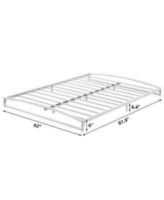 6inch Low Profile Queen Bed Frame Heavy Duty Metal Platform Steel Slats No Box Spring Noise-Free Easy Assembly