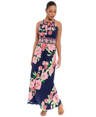 Petite Key-Hole Neck Maxi Dress