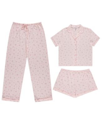 Women's Brenna Knit 3-Piece Pajama Set