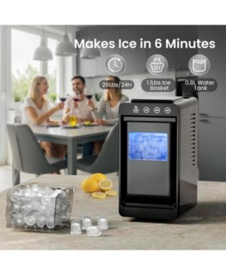 Portable Ice Maker with Carry Handle, 26 lbs. Capacity & Self-Cleaning