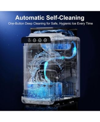 Slim Stainless Steel Ice Maker, Dual Water Tanks (2L Total) & 26 lbs. Capacity