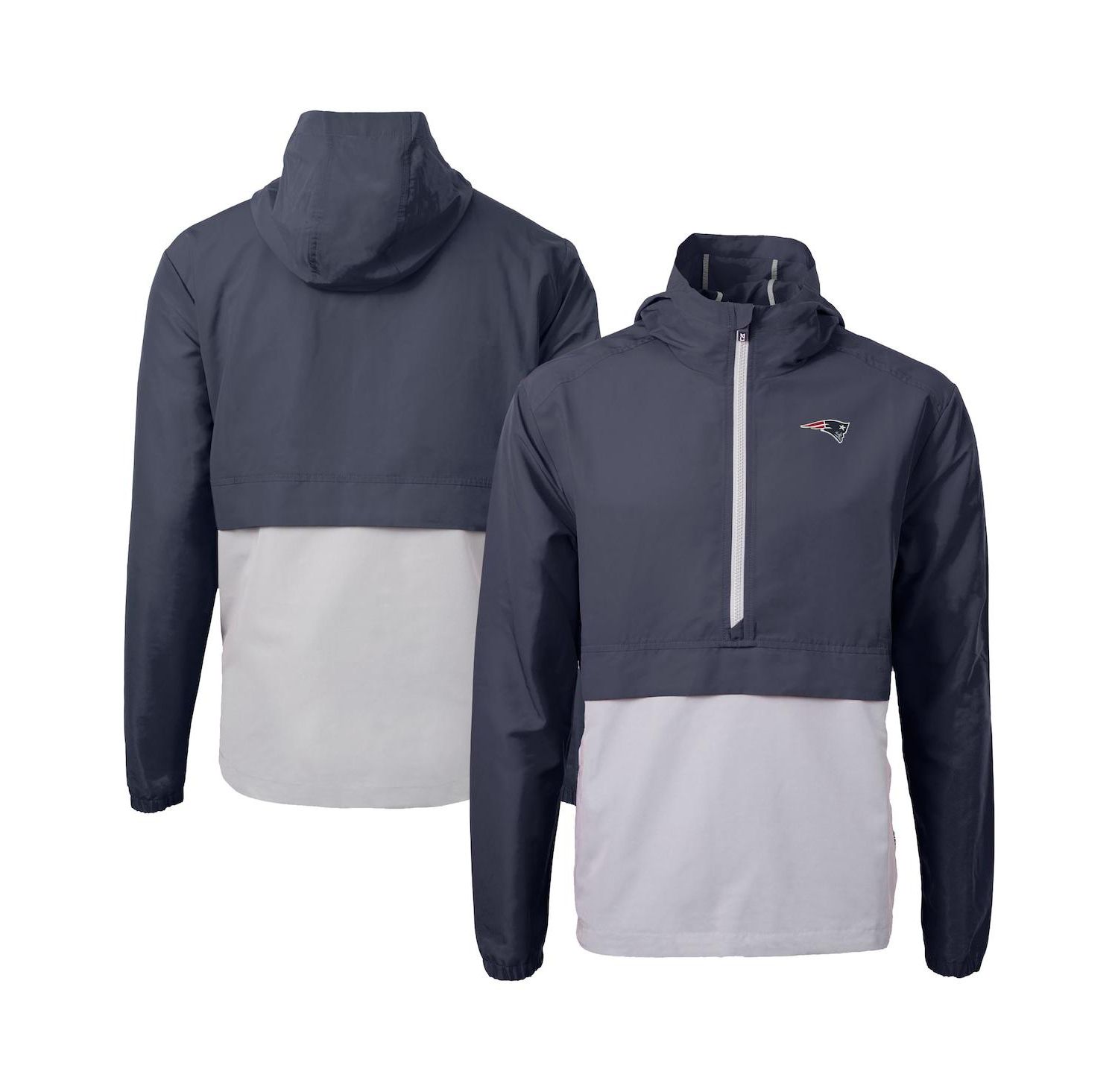 Men's Blue New England Patriots Charter Eco Anorak Half-Zip Jacket