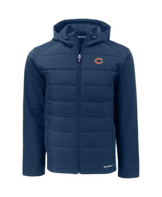 Men's Navy Chicago Bears Evoke PrimaLoft Hybrid Eco Softshell Full-Zip Hooded Jacket