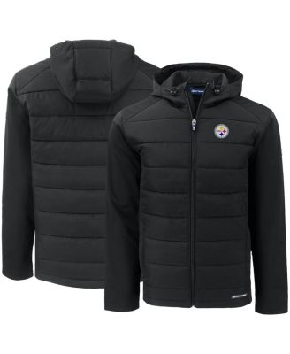 Men's Black Pittsburgh Steelers Evoke PrimaLoft Hybrid Eco Softshell Full-Zip Hooded Jacket
