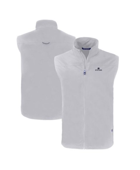 Мужской жилет Cutter & Buck Gray Notre Dame Fighting Irish Charter Eco Full-Zip Vest
