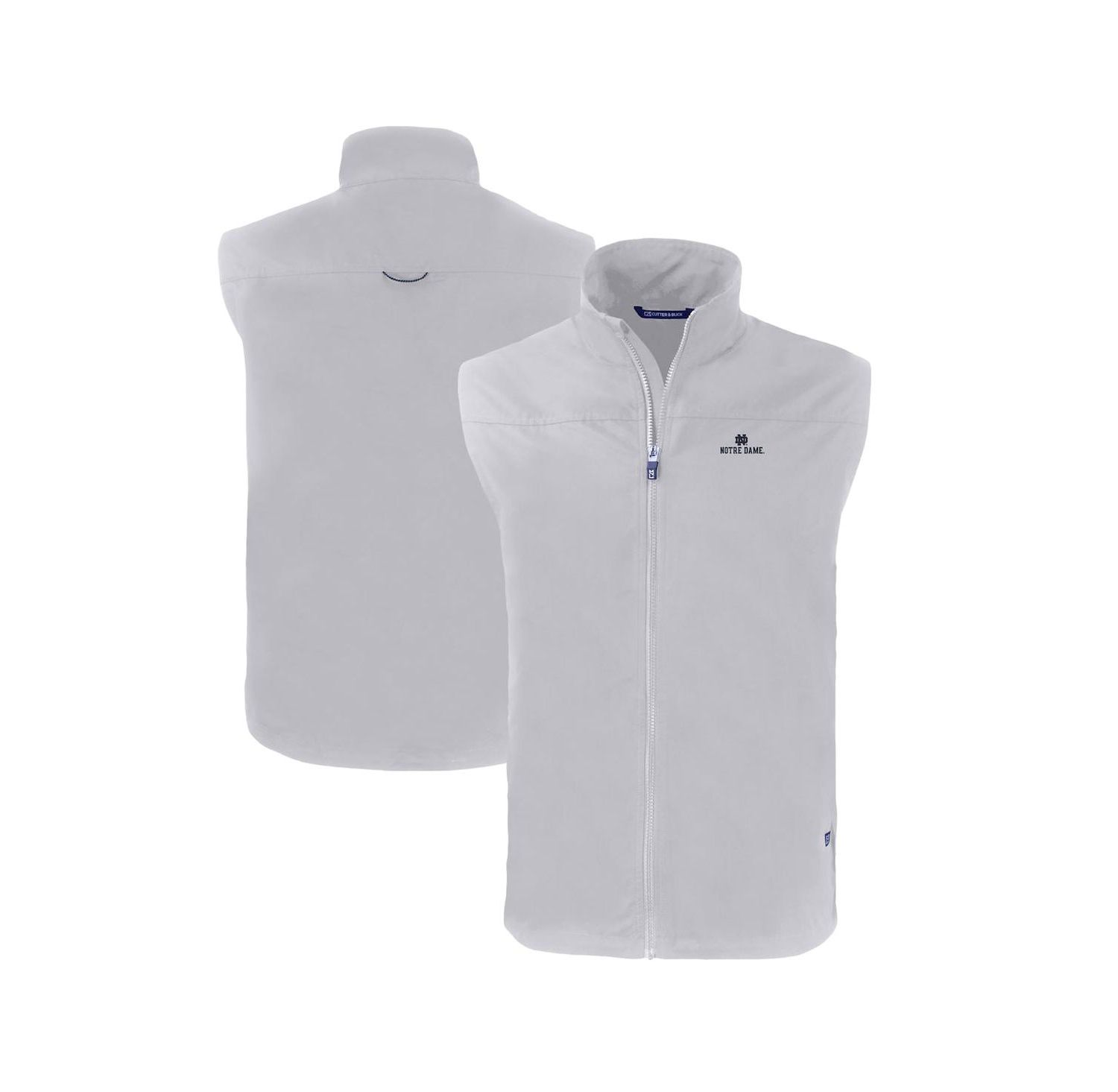 Men's Gray Notre Dame Fighting Irish Charter Eco Full-Zip Vest