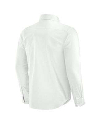 Men's White Las Vegas Raiders Man-In-Motion Long Sleeve Button-Up Dress Shirt