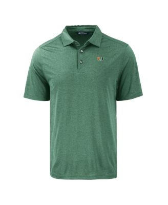 Men's Green Miami Hurricanes Coastline Epic Comfort Eco Polo Shirt