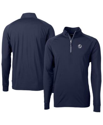 Men's Navy New York Yankees Adapt Eco Raglan Quarter-Zip Jacket