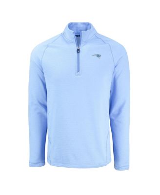 Men's Powder Blue New England Patriots Peshastin Eco Fleece Raglan Quarter-Zip