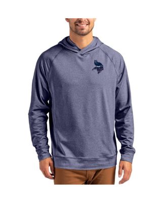 Men's Heather Navy Minnesota Vikings Adapt Americana Knit Raglan Pullover Hoodie