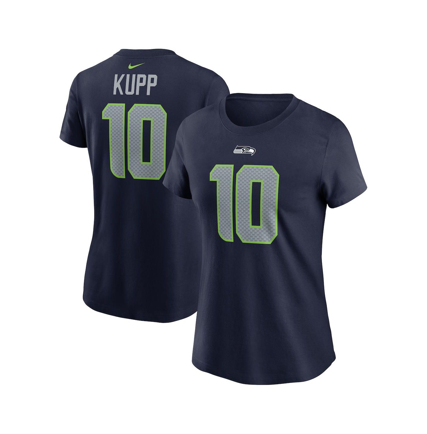 Женская футболка Nike Cooper Kupp College Navy Seattle Seahawks Player Name & Number — фото 1